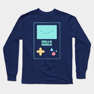 Cute Adventure Time Bmo Hello World Programmer Programming Female Long Sleeve T-Shirt